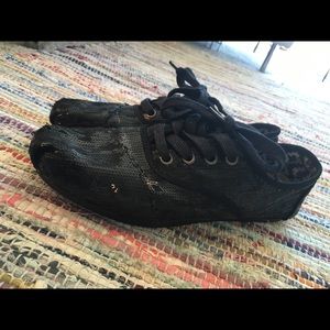 Toms Sparkly Black Shoes